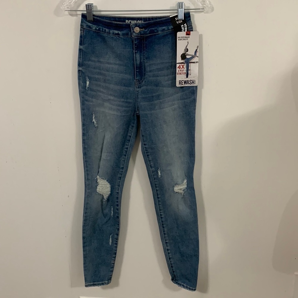 Rewash Brand jeans 4 way stretch Super high rise Size 1/25 Vixen Legging NWT